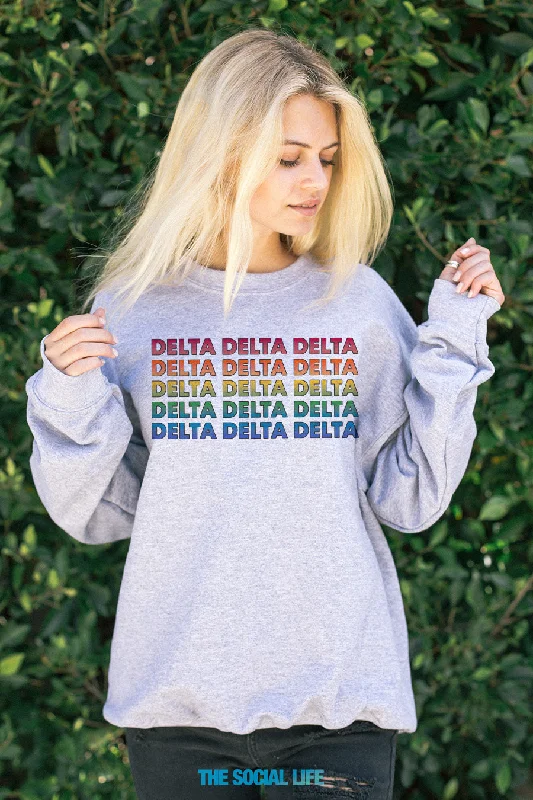 Delta Delta Delta Technicolor Crewneck