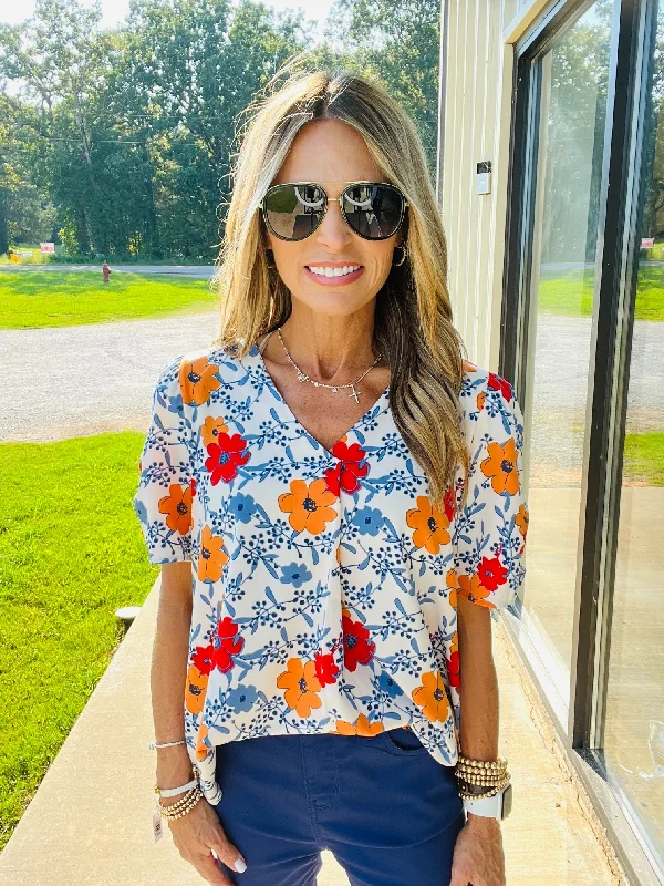 CHASING BUTTERFLIES TOP-- SUMMER SALE