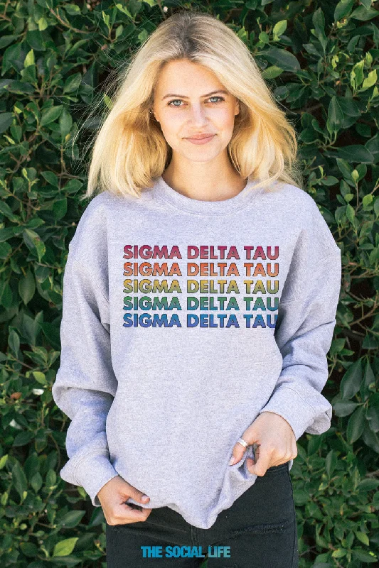 Sigma Delta Tau Technicolor Crewneck