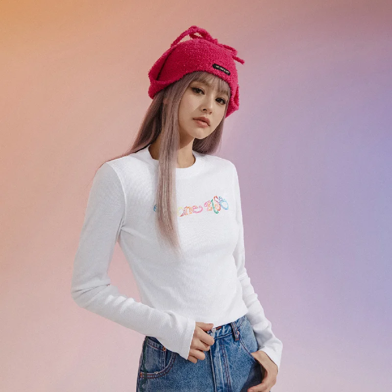 Color Embroidered Cropped T-Shirt