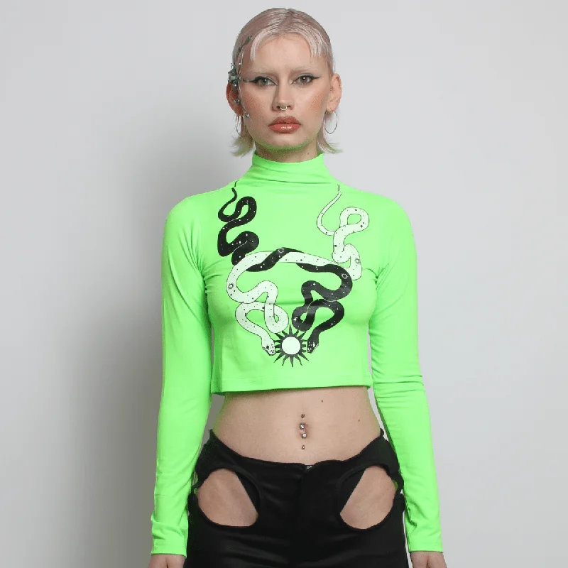 STARGAZER HIGH NECK TOP GREEN