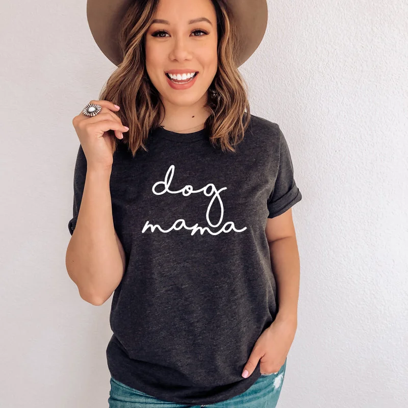 Dog Mama Retro Script T-Shirt (MRK X)