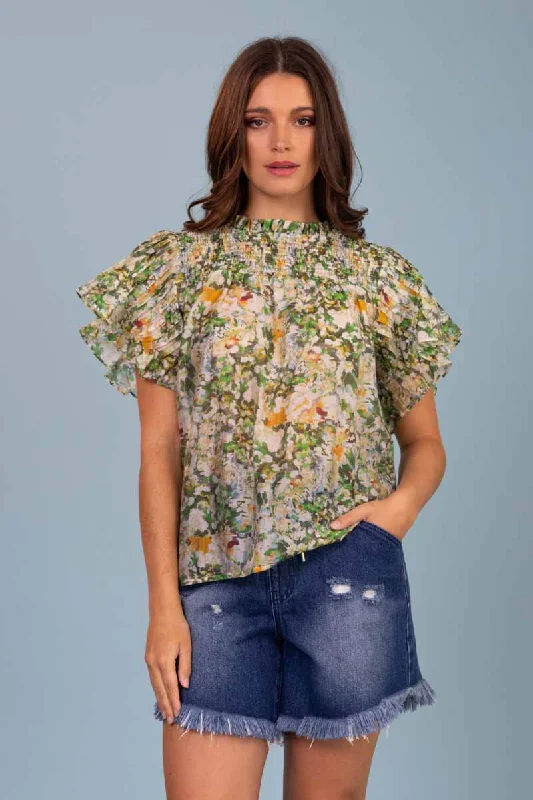 Monet Top Green