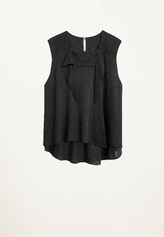 Lucie Sleeveless Blouse in Black