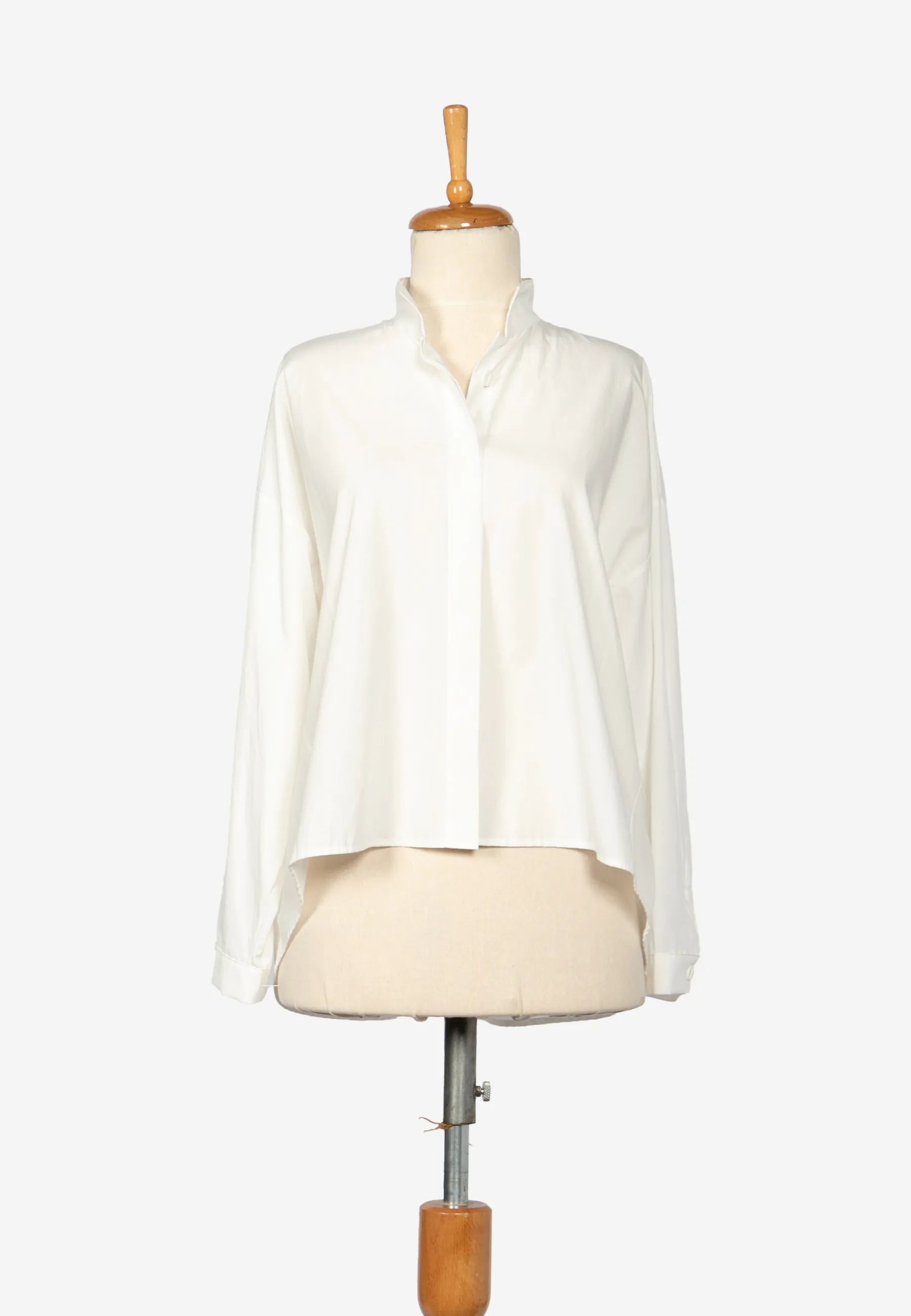 SAGE Poplin basic shirt with sleeve cuffs