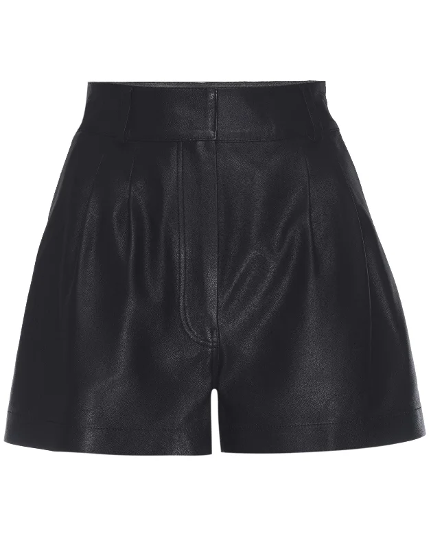 Pleated Leather Short