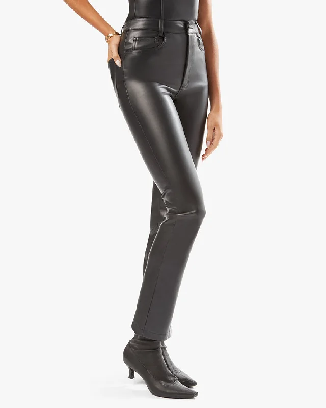 Vegan Leather Kick Flare Pant