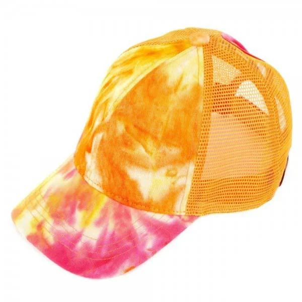 BT-2164 C.C Pony Caps Orange Tie Dye