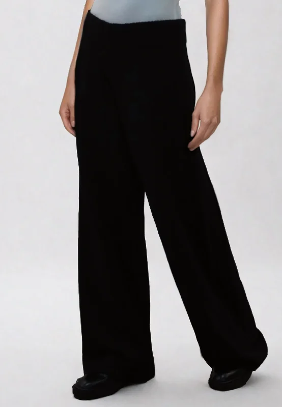 KNIT TROUSERS BLACK