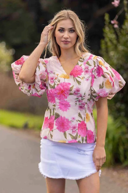 Rebecca Top Pink Floral