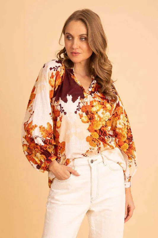 Anastasia Blouse White Floral