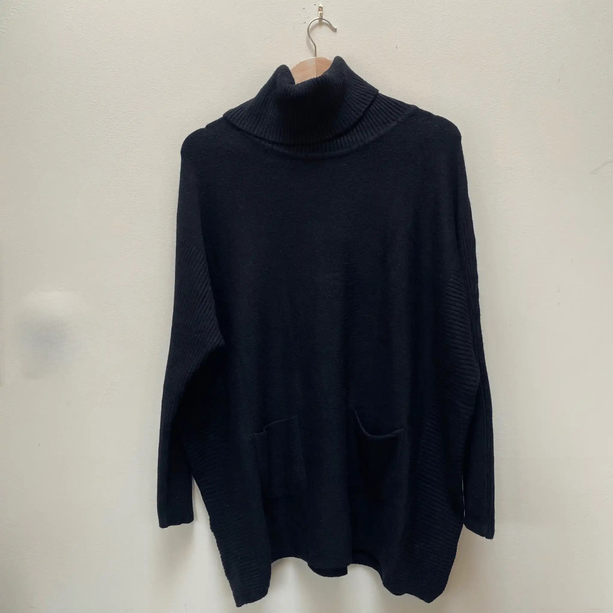 Black Ribbed Jumper