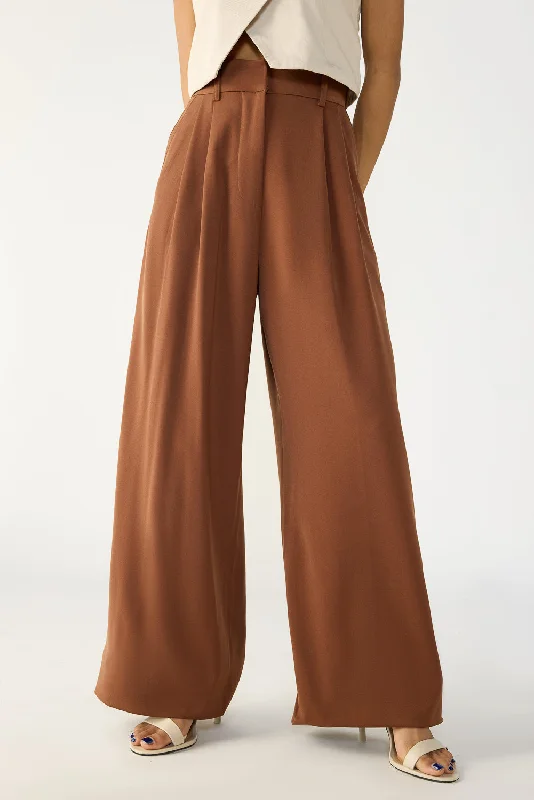 Downtown Brown Adjustable Korean Pants