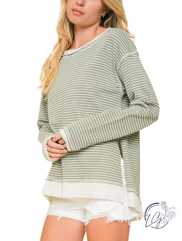 A Nice Surprise Striped Pullover