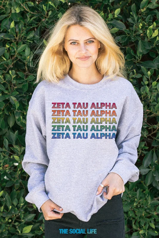 Zeta Tau Alpha Technicolor Crewneck