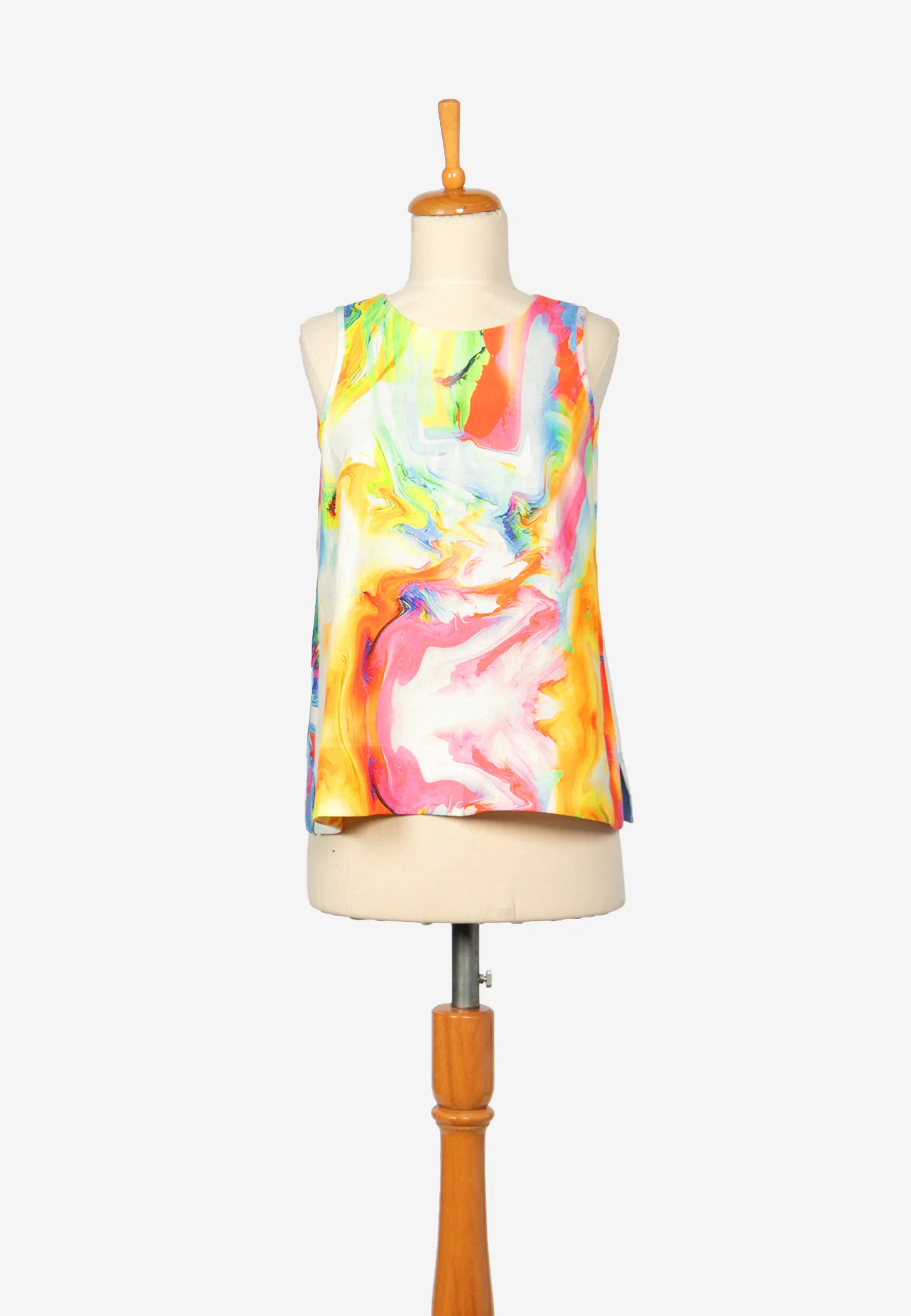 ASPEN Printed linen top