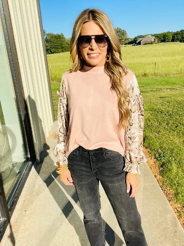 LOVING LIFE TOP- BLUSH--FLASH SALE