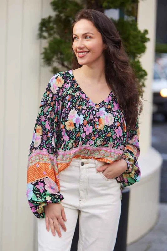 Madeline Blouse Pastel Floral