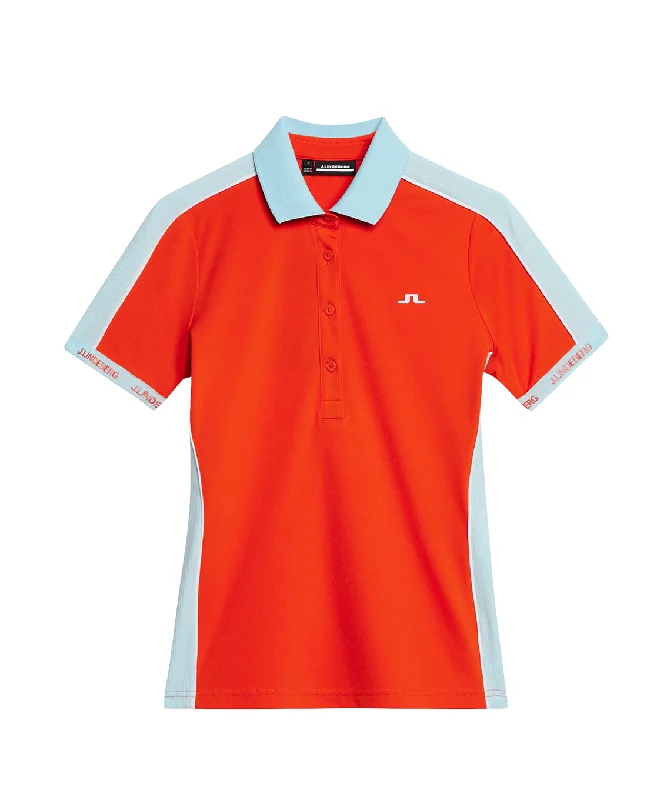 SIZE L - J.Lindeberg Demi Polo Tangerine Tango