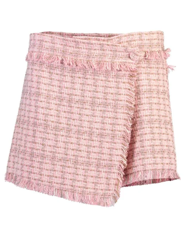 Pink Tweed Shorts