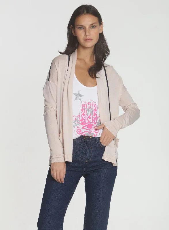 Brooklyn Drape Cardigan - Blush