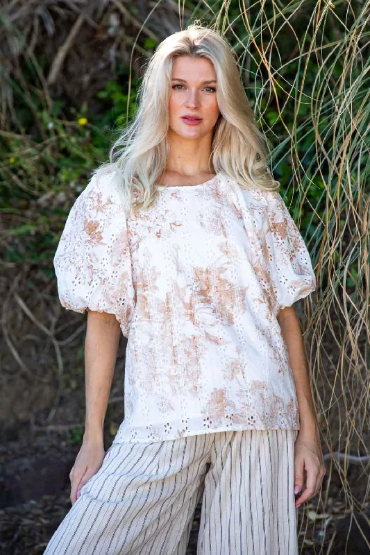 Botanical Top White / Caramel