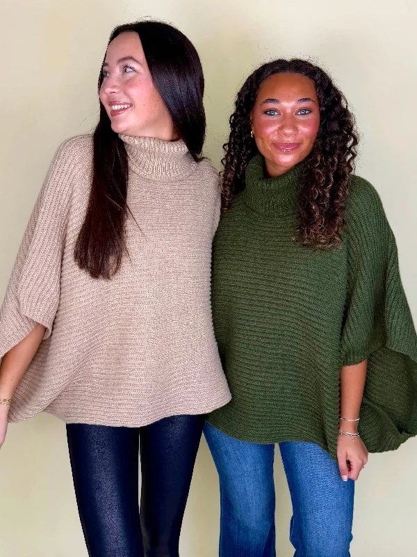 Right On Time Ribbed Poncho | Doorbuster