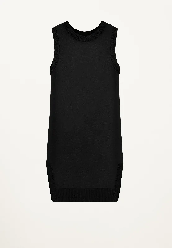 Sleeveless Tunic in Black