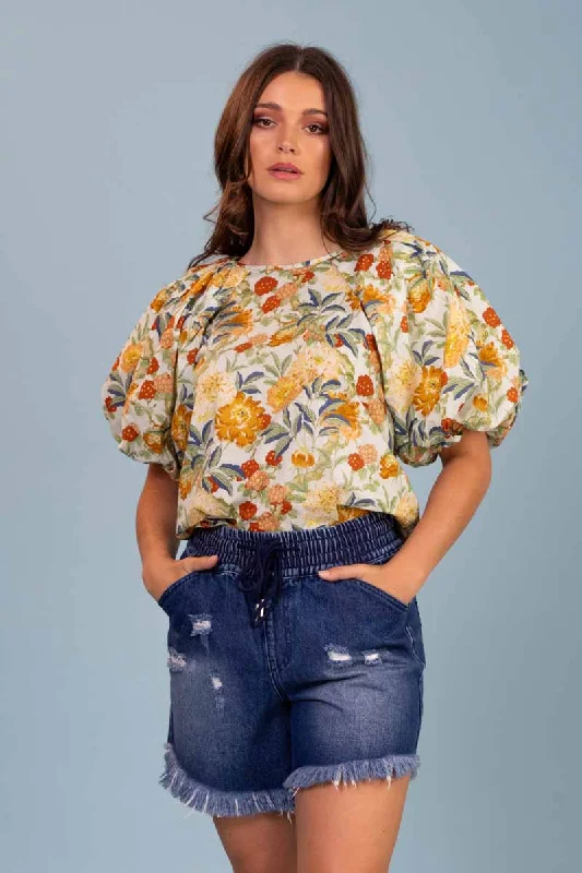 Blake Top Blue Floral