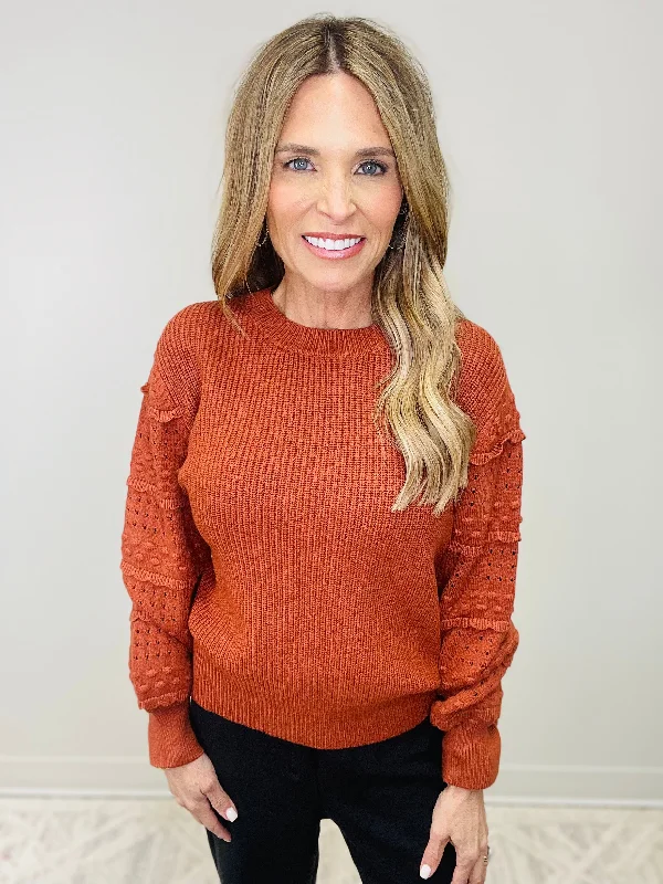 FALLING FOR FALL TOP DARK RUST--FLASH SALE