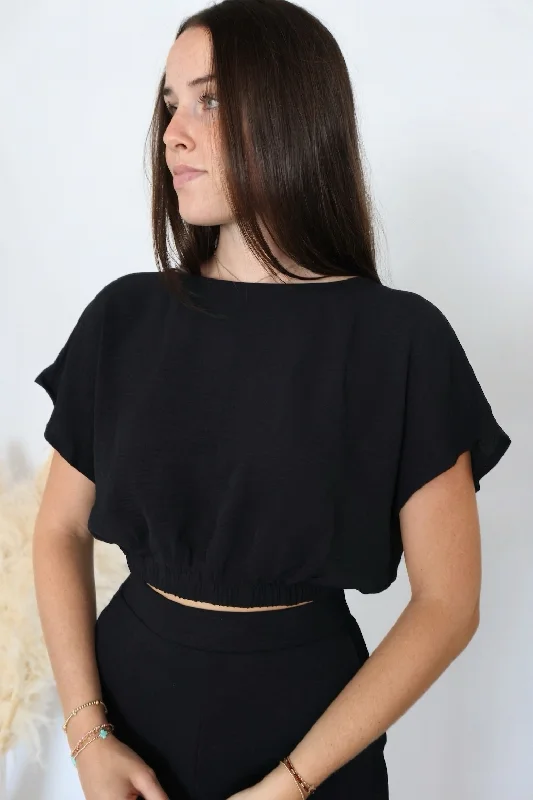 Market Find Top- Black (FINIAL SALE)